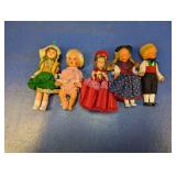 (5) Small Vintage Dolls