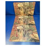 (3) ï¿½The Coffee Stopï¿½ Latte Placemats