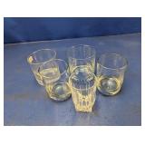 (5) Assorted Clear Drinking Glasses
