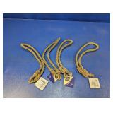 (4) Wrights Gold Cord Curtain Tiebacks