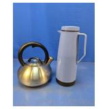 (2)Stainless Kettle & Insulated Thermal Carafe Duo