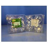 (2) Clear Plastic Christmas Ornaments