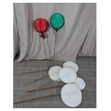 (7) Foam Round Lollipop Props on Sticks