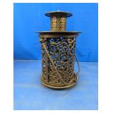 (1) Ornate Metal Lantern Holder