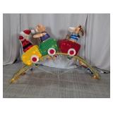 (1) Lighted Santa Bear Reindeer Train Decoration