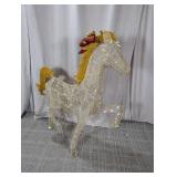 (1) Lighted Gold Horse Decoration