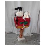 (1) Snoopy Lighted Holiday Mailbox Decoration