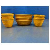 (7) Yellow Oven Serve Mixing Bowls