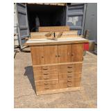 (1) Wood Router Table Cabinet w/ Porter-Cable