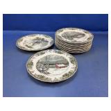 (12) Vintage Dinner Plates - Johnson Bros
