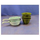 (5) Oven Serve Cups & Handled Bowls