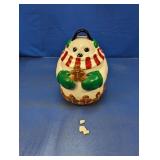 (1) Snowman Cookie Jar with Lid