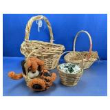(4) Woven Baskets Assortment