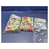 (2) Vinyl Tablecloths with Floral & Pastel Prints