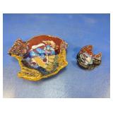 (2) Colorful Fish-Shaped Pottery Dishes