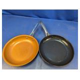 (2) Ceramic Non-Stick Fry Pans Duo