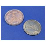 (2) Distinctive Collectible COins/Medals Duo