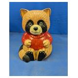 Vintage Ceramic Raccoon Figural Jar