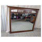 (1) Dresser Mirror with Wooden Frame