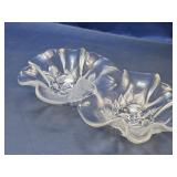 Frosted Floral Divided Relish Dish