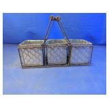 (1) Wire Caddy with Three Metal Containers