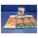 (4) Halloween Pumpkin Table Covers