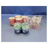 (10) Decorative Glass Votive Holders