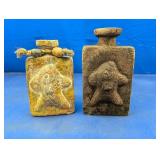 (2) Ceramic Bottles w/ Starfish Design