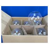 (6) Four Brothers Farms Glass Flower Globes