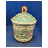 (1) Ceramic Clown Circus Jar