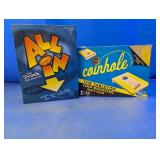 (2) Hasbro Coinhole & All In Party Games