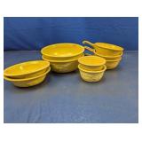 (9) Yellow Oven Serve Mixing & Serving Bowls