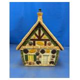 (1) Ceramic Cottage House Cookie Jar