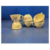 (6) Vintage White Porcelain Teacups