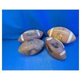 (4) Wilson Leather Footballs