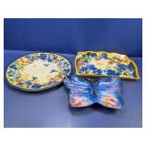 (3) Pier 1 Imports Floral and Butterfly Trays