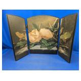 (1) 3-Panel Folding Screen ï¿½ Magnolia Design