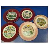 (5) Homer Laughlin Cavalier State Souvenir Plates
