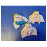 (3) Angel Wall Plaques w/ Detailed Faces