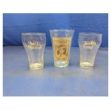 (3) Vintage Coca-Cola Collector Glasses