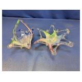 (2) Murano Style Hand-Blown Art Glass Pieces