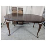 (1) Wooden Table with Extension Leaves