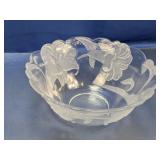 Etched Crystal Bowl w/ Scalloped Rim