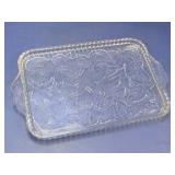 Clear Pressed Glass Rectangular Serving Tray