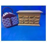 (2) Jewelry Storage ï¿½ Wooden & Handbag