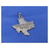 Sterling Silver Galveston, Texas State Map Charm