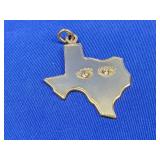 Wells Vintage Gold-Filled "Eyes Over Texas" Charm