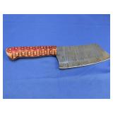 Hand-Forged Damascus Cleaver Knife