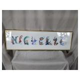 (1) Asian Brush Art Framed Print