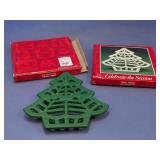 (2) Celebrate the Season Cast Iron Tree Trivets